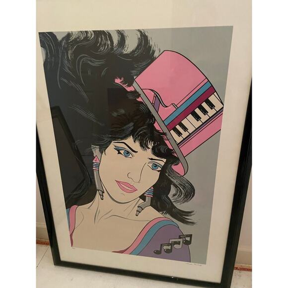 PATRICK NAGEL 1980 ART WORK FRAMED DENISE 7/200 33’by 47’ SIGNED COLLECTIBLE - Picture 9 of 9